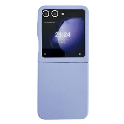 Funda de PC con ventana grande y tacto suave para Samsung Galaxy Z Flip6 (lavanda)