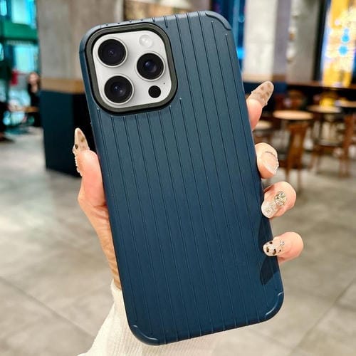 For iPhone 14 Pro Luggage-Inspired Design MagSafe Full Coverage Phone Case(Dark Blue)