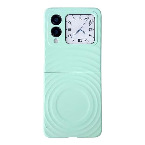 Funda de PC con textura ondulada MagSafe para Huawei nova Flip (verde menta)