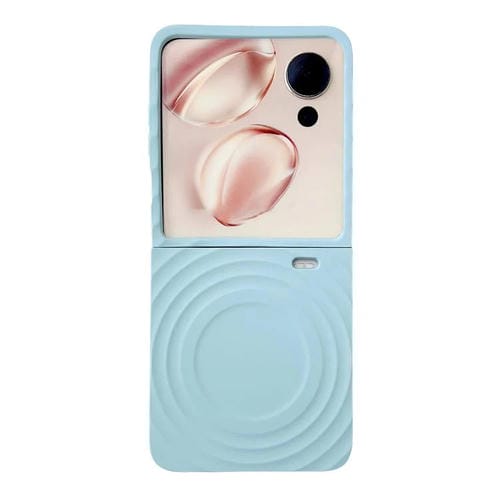 Funda para teléfono de PC con textura ondulada y MagSafe para Honor V (azul claro)