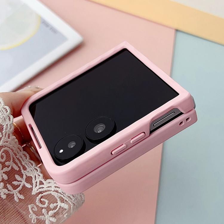 Funda para Xiaomi Mix Flip Wave Texture MagSafe con tacto suave (rosa y rojo)