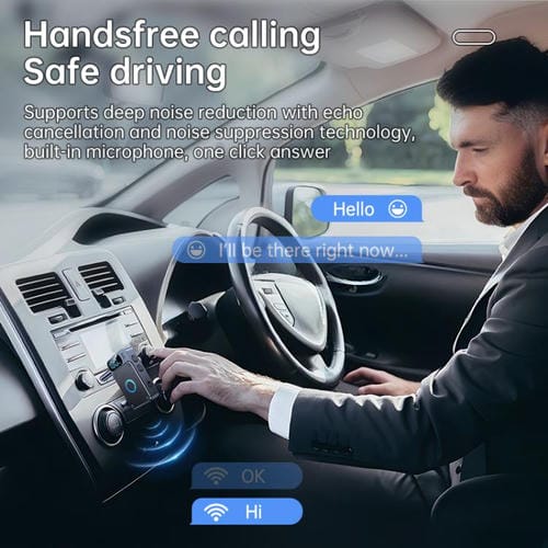 Adaptador de audio inalámbrico JS2 2 en 1 para coche, receptor y transmisor de audio de 3,5 mm (negro)