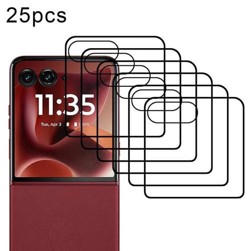 Película de vidrio templado curvado HD con pegamento 3D para Motorola Razr 60 Ultra (25 unidades)