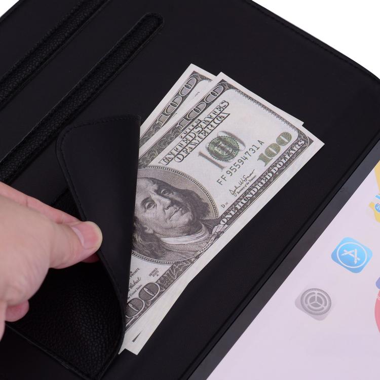 Funda inteligente de piel de lichi con tacto de gato para iPad Pro 13 (2024) (negra)