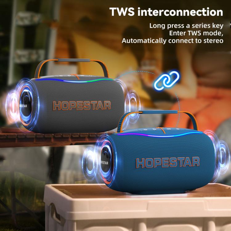 Altavoz Bluetooth portátil para exteriores HOPESTAR H80 de 80 W, resistente al agua (verde oscuro)