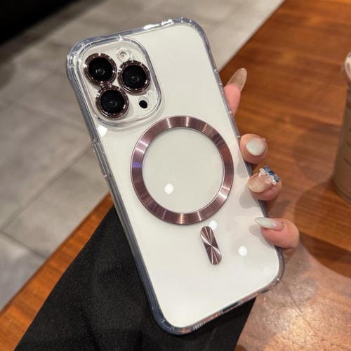 Funda de acrílico transparente MagSafe para iPhone 14 Pro (rosa)