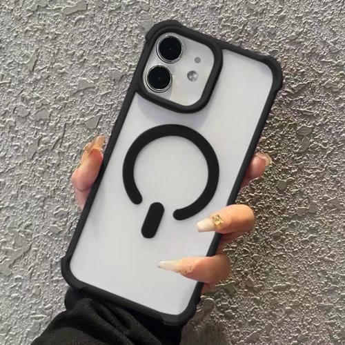 Funda MagSafe semitransparente con acabado mate para iPhone 12 (negra)