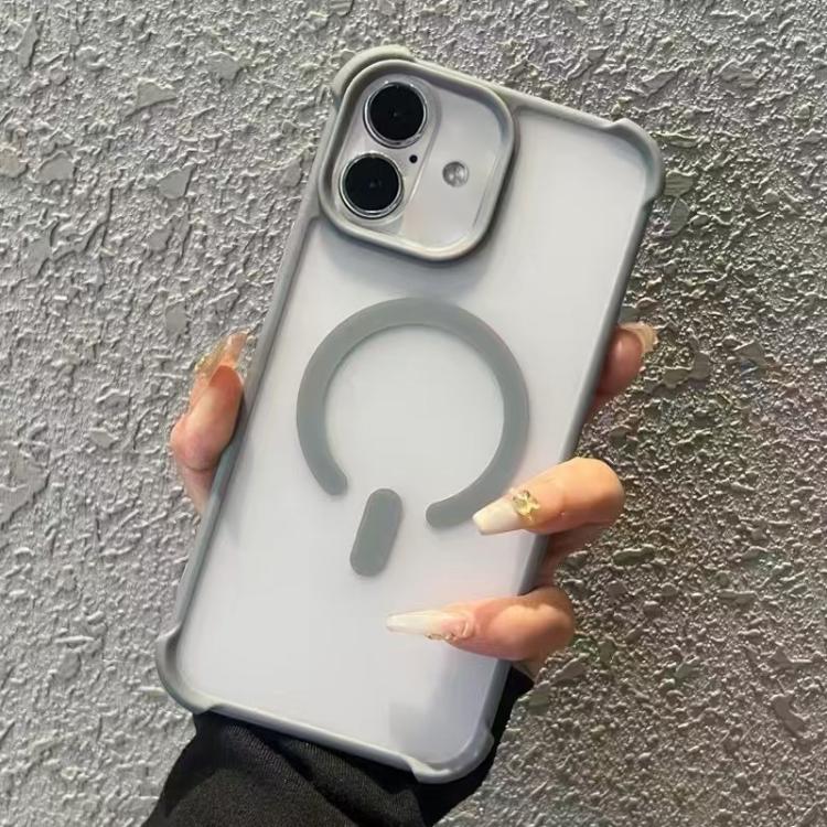 Funda MagSafe semitransparente con tacto esmerilado para iPhone 16 Plus (gris)