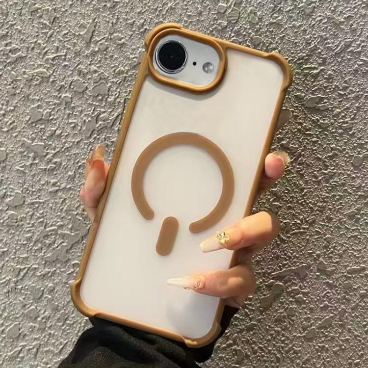 Funda MagSafe semitransparente con tacto esmerilado para iPhone 16e (marrón)