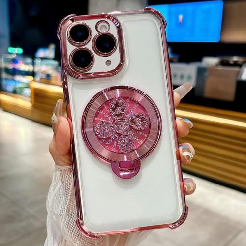 Funda con soporte giratorio para iPhone 11 Pro Max (rosa)