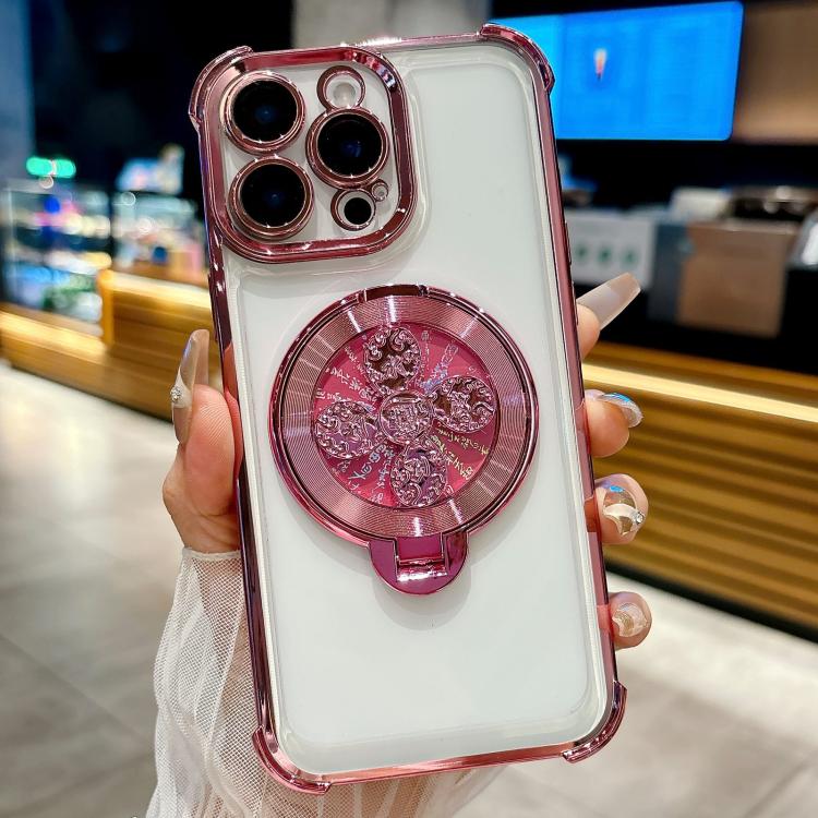 Funda con soporte giratorio para iPhone 12 Pro Max (rosa)