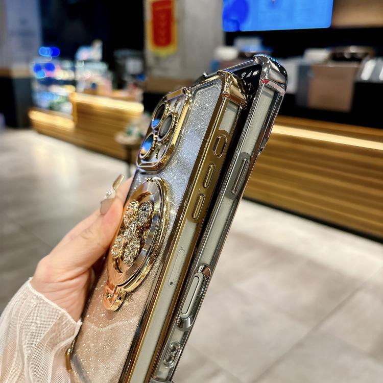 Funda con soporte para peonza para iPhone 16e (dorado desierto)