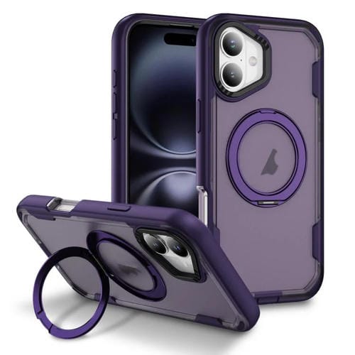 Funda protectora MagSafe para iPhone 16 (morado y morado oscuro)