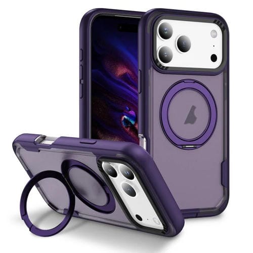 Funda protectora MagSafe para iPhone 17 Pro Max (morado y morado oscuro)