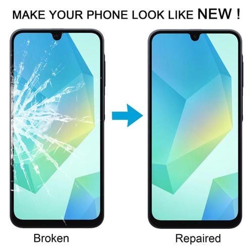 Glass Lens Outer Samsung Galaxy A16 5G SM-A166B Front Screen with OCA Adhesive (10 Units)