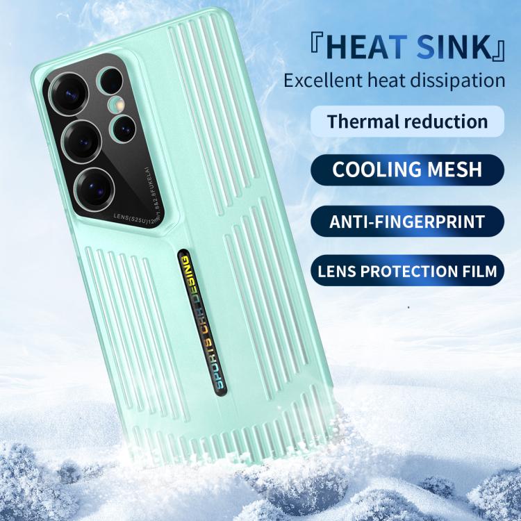 Funda para Samsung Galaxy S22 Ultra 5G, translúcida, esmerilada y con disipación de calor (amarilla)