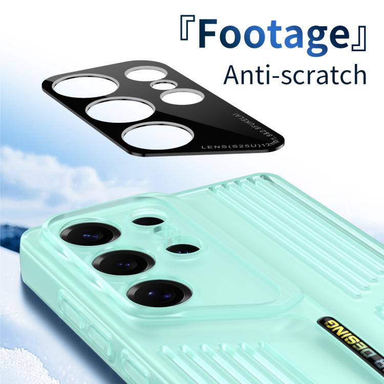 Funda para Samsung Galaxy S25+ 5G, translúcida, esmerilada y con disipación de calor (morada)