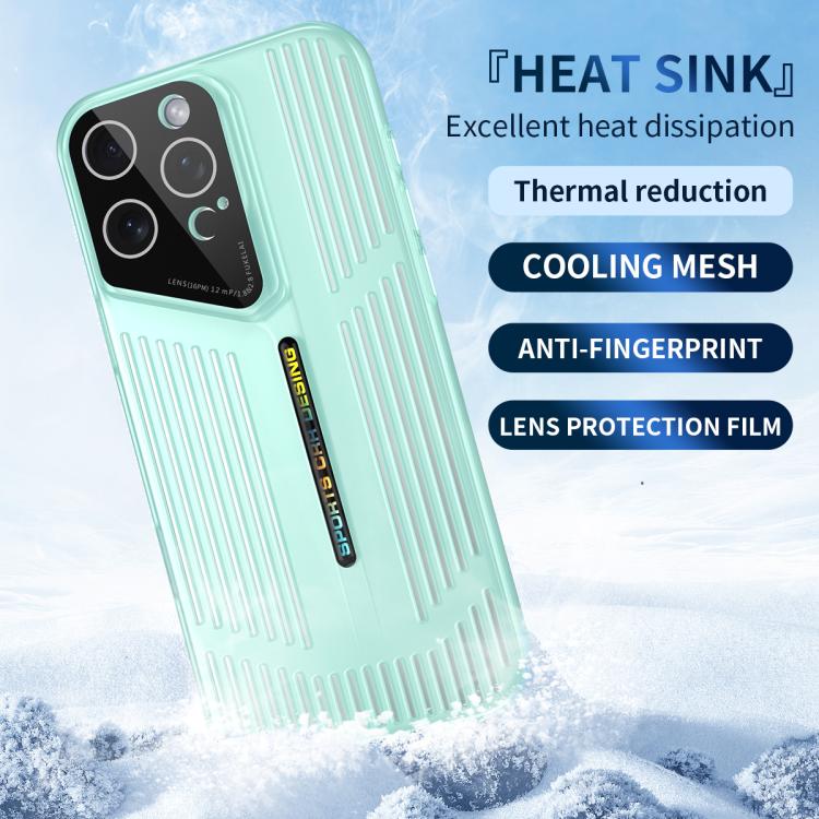 Funda para iPhone 11 Pro Max con disipación de calor, translúcida, esmerilada y hueca (amarilla)