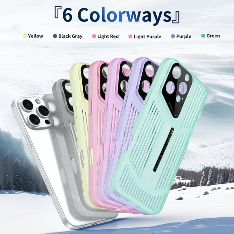 Funda para iPhone 11 Pro Max con disipación de calor, translúcida, esmerilada y hueca (verde)
