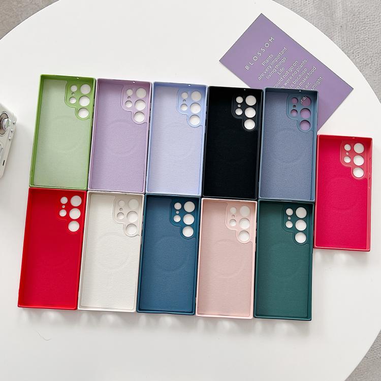 Funda magnética MagSafe de silicona líquida de color sólido para Samsung Galaxy A15 4G/5G (azul rey)