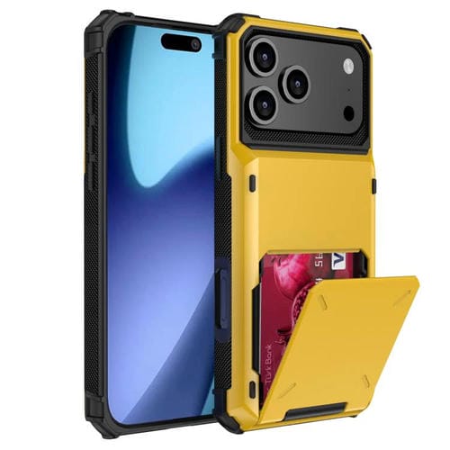 Funda resistente y duradera para iPhone 17 Pro, resistente a arañazos y golpes (amarilla)