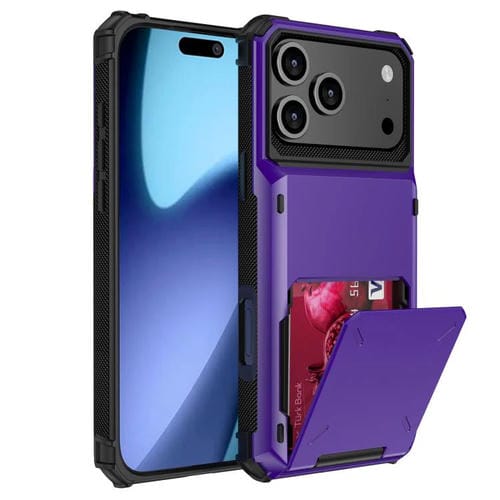 Funda resistente y duradera para iPhone 17 Pro Max, resistente a arañazos y golpes (morado)
