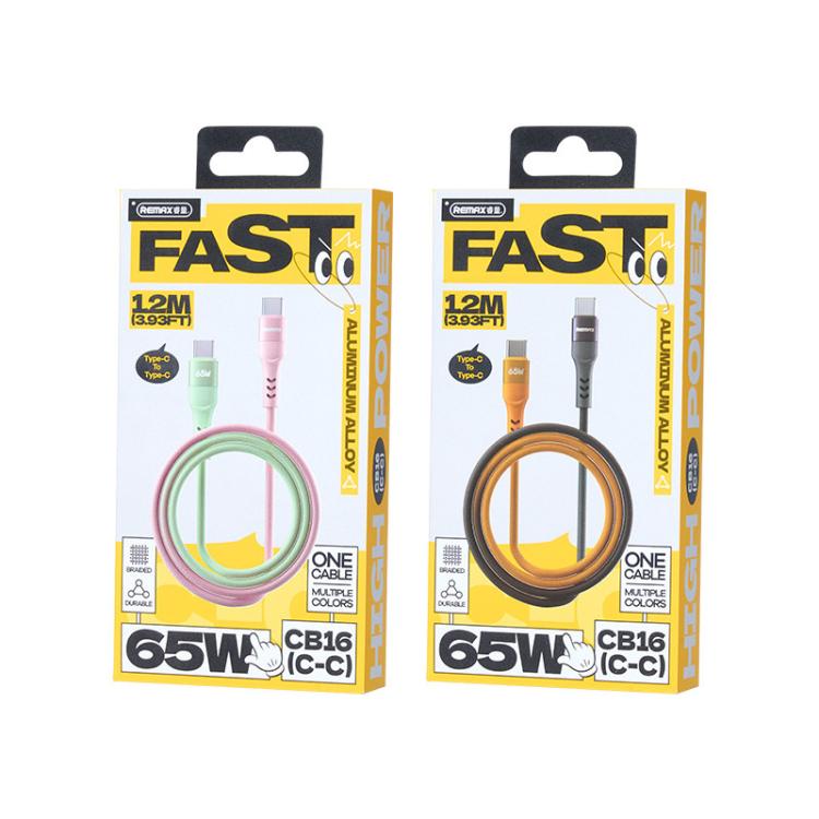 Cable de datos de carga rápida trenzado REMAX CB16 PD30W tipo C a Macaron de 8 pines, longitud: 1,2 m (rosa y verde)