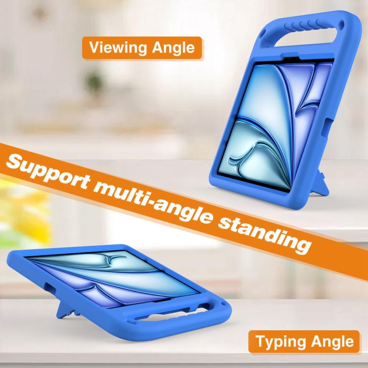 Funda de EVA a prueba de golpes con asa y soporte para iPad Air 11 (2024/2025) (azul)