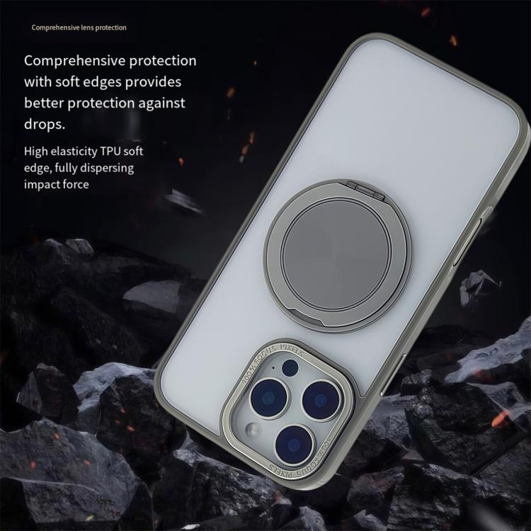 Funda MagSafe semitransparente con rotación de 360 grados para iPhone 14/13 (gris)