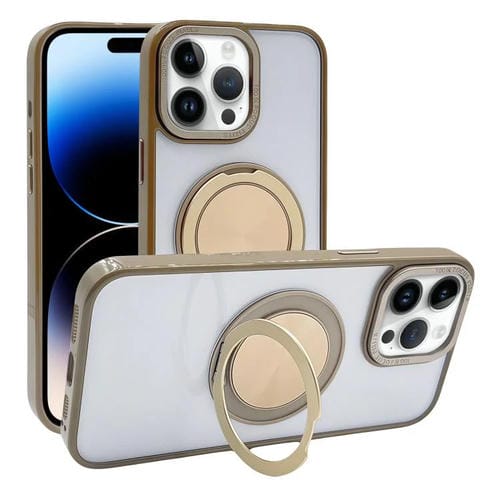 Funda MagSafe semitransparente con rotación de 360 grados para iPhone 14 Pro (dorado desierto)