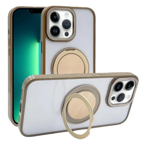Funda semitransparente con rotación de 360 grados y MagSafe para iPhone 13 Pro Max (dorado desierto)