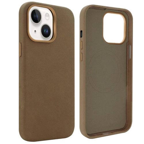 Funda VIETAO de piel sintética MagSafe para iPhone 15 (marrón oscuro)