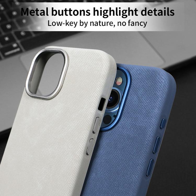 Funda VIETAO de cuero sintético con textura vaquera retro MagSafe para iPhone 15 Pro Max (marrón)
