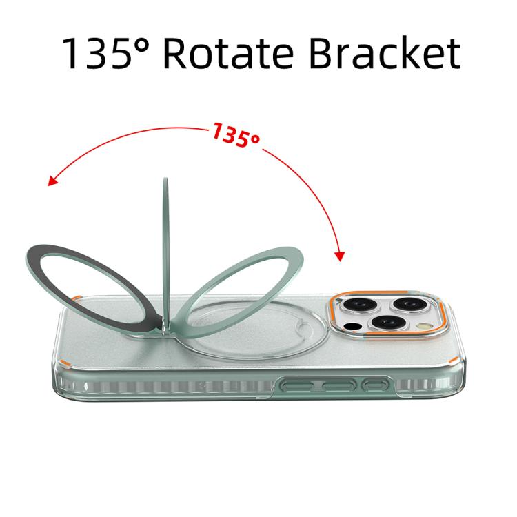 Funda colorida 2 en 1 con soporte de anillo MagSafe para iPhone 15 Pro (azul rey)