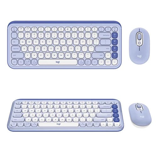 Conjunto teclado y ratón inalámbricos Logitech POP ICON Combo Bluetooth (Morado)