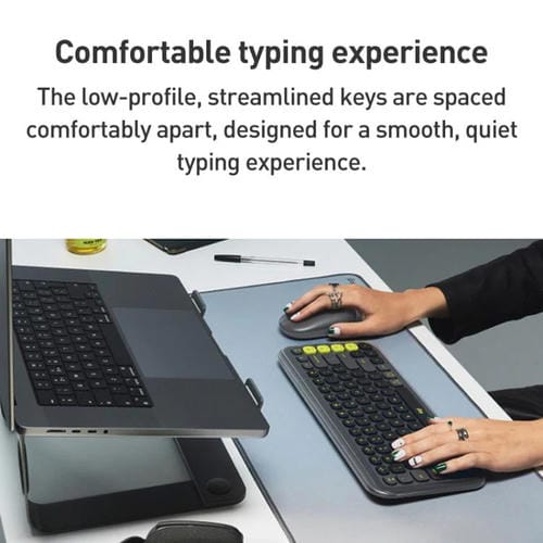 Conjunto teclado y ratón inalámbricos Logitech POP ICON Combo Bluetooth (Negro)