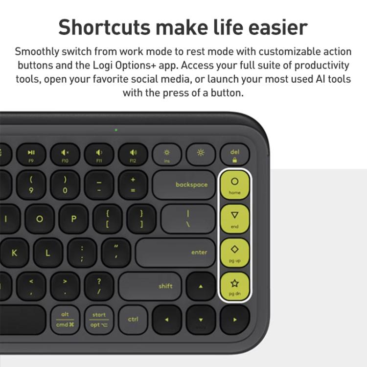 Conjunto teclado y ratón inalámbricos Logitech POP ICON Combo Bluetooth (Morado)