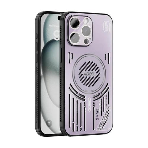 Funda ABEEL Ice Fox Series con disipador de calor magnético para iPhone 13 Pro Max (rosa y morado)