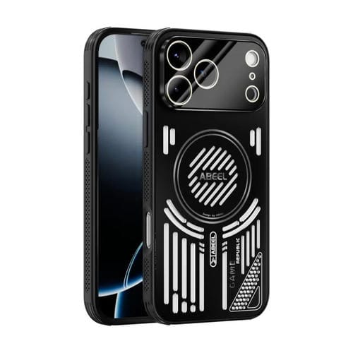 Funda ABEEL Ice Fox Series con disipador de calor magnético para iPhone 17 Pro Max (negra)