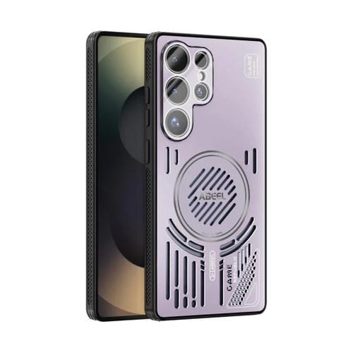 Funda para Samsung Galaxy S25 Ultra 5G ABEEL Ice Fox Series con disipador de calor Magsafe (rosa y morado)