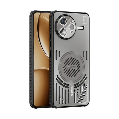Funda para Redmi K80 Pro ABEEL Ice Fox Series con disipador de calor Magsafe (gris titanio)