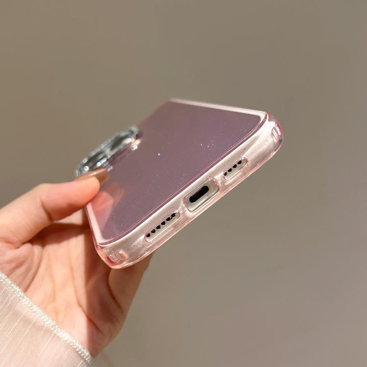 Funda 3 en 1 con diseño de arena movediza y marco de diamante para iPhone 11 Pro Max (azul)