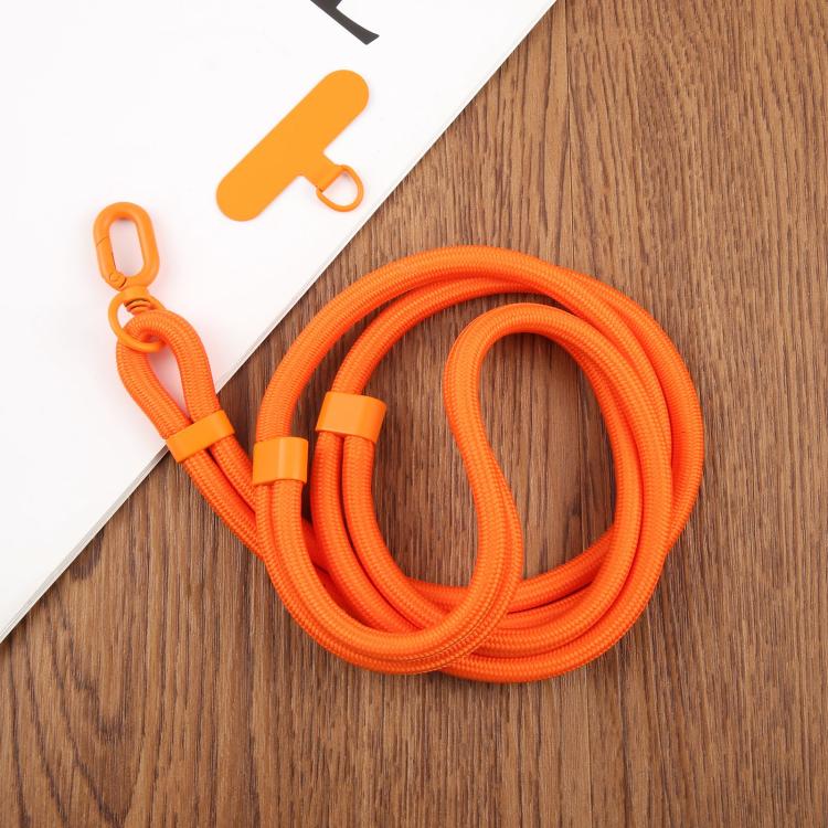 7mm Polyester Solid Color Two-way Adjustable Crossbody Mobile Phone Lanyard with Metal Gasket(Green)