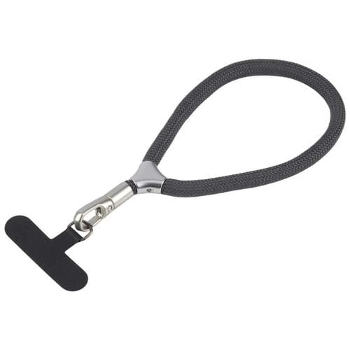 8mm Adjustable Silver Buckle Wrist Short Strap Anti-lost Mobile Phone Lanyard(Charcoal Grey)