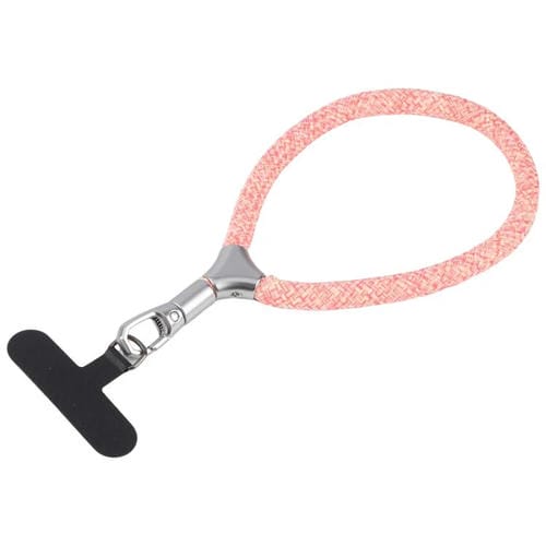 8mm Adjustable Silver Buckle Wrist Short Strap Anti-lost Mobile Phone Lanyard(Pink Colorful)