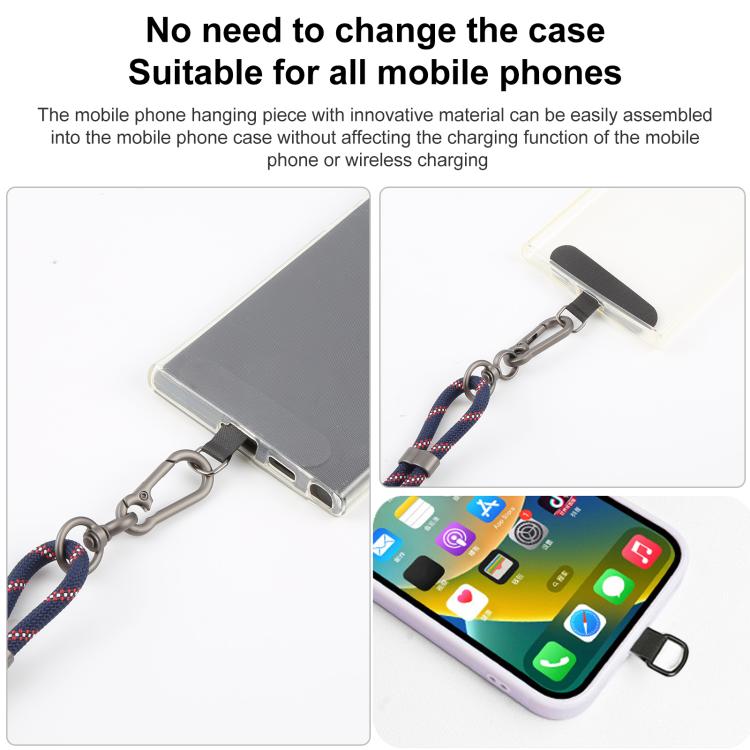 Type-C to Type-C Data Charging Cable Crossbody Phone Long Lanyard(Black)