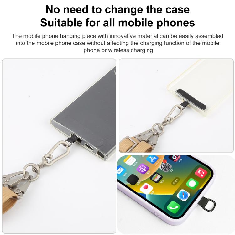 Type-C to Type-C Data Charging Cable Crossbody Phone Long Flat Lanyard(Army Green)