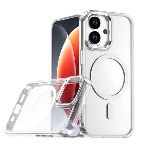 Funda magnética transparente MagSafe para iPhone 17 (blanca)