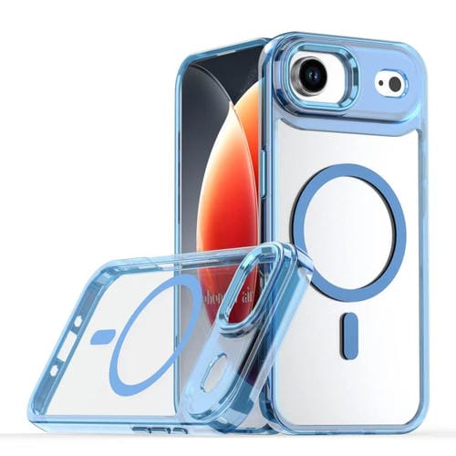 For iPhone 17 Air MagSafe Magnetic Clear Phone Case(Blue)