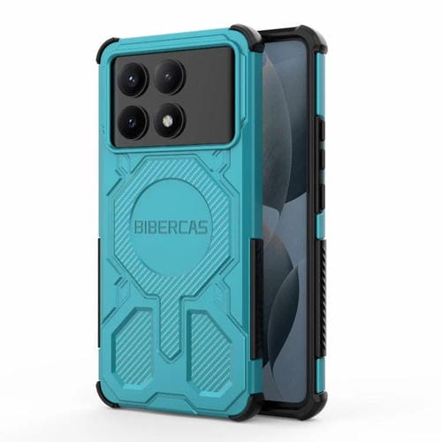 Funda BIBERCAS Real Color Series MagSafe a prueba de golpes para Redmi K70E (Verde)